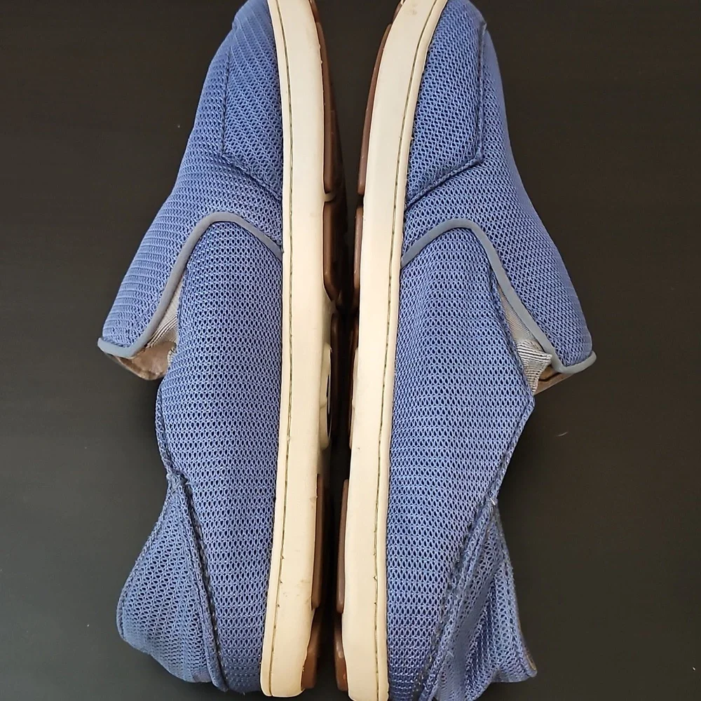 OluKai Nohea Mesh Blue Slip-Ons, mens size 10